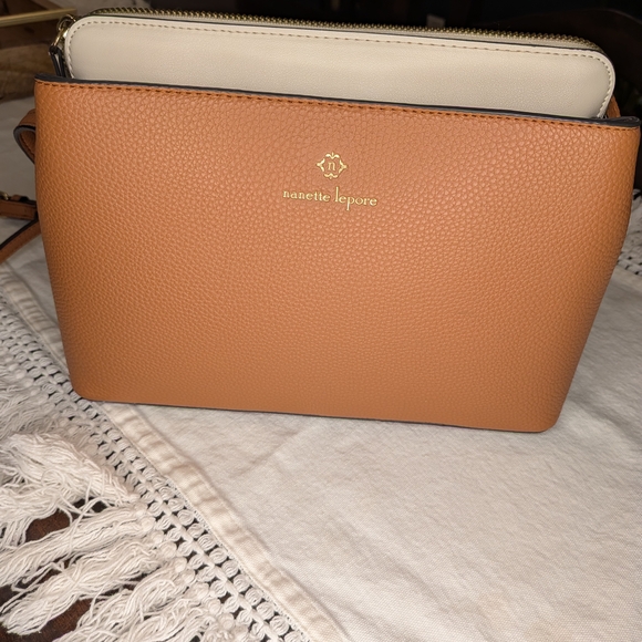 Nanette Lepore Handbags - Nanette Lepore Tan and Cream Women's Bag